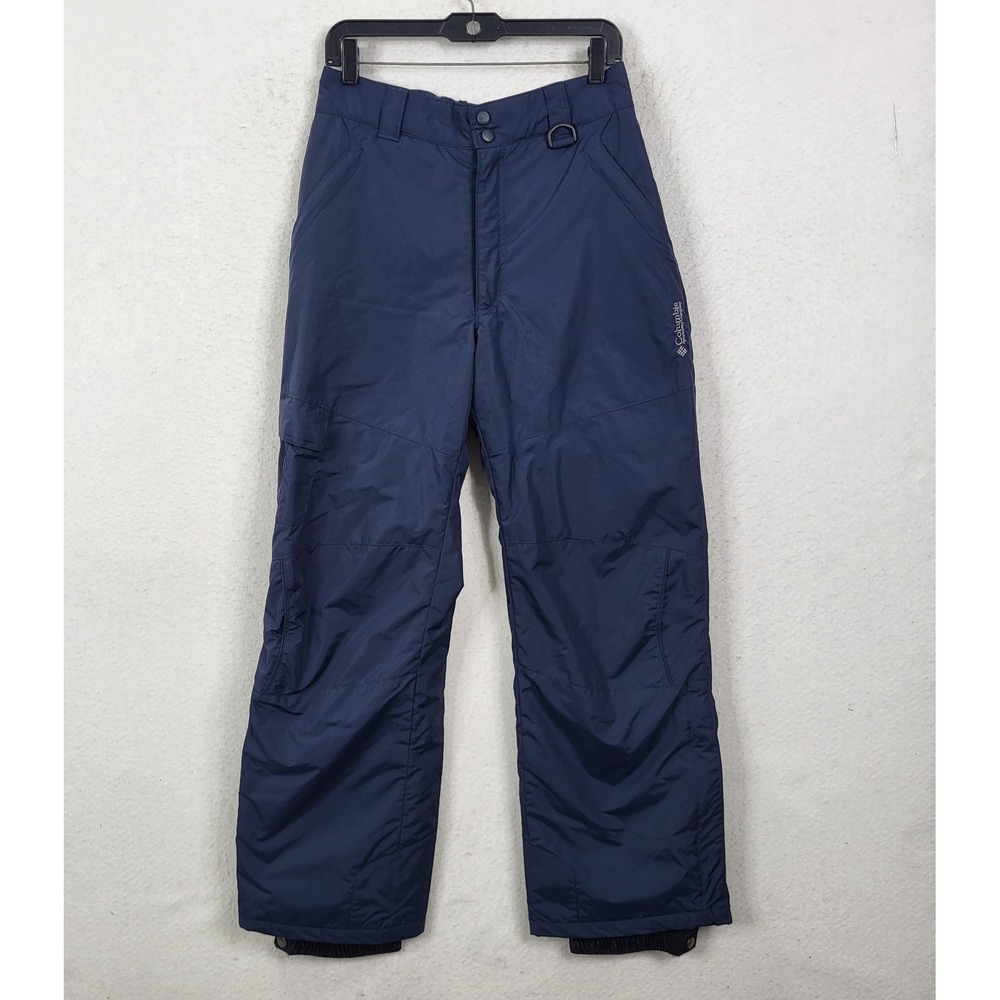 Columbia Insulated Snow Pants Mens Small Navy Blue Cargo Pockets Skimboarding